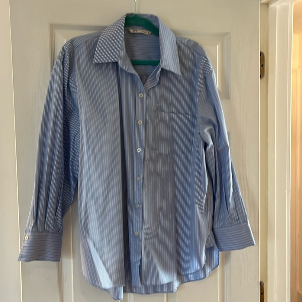 Zara striped button-down size medium